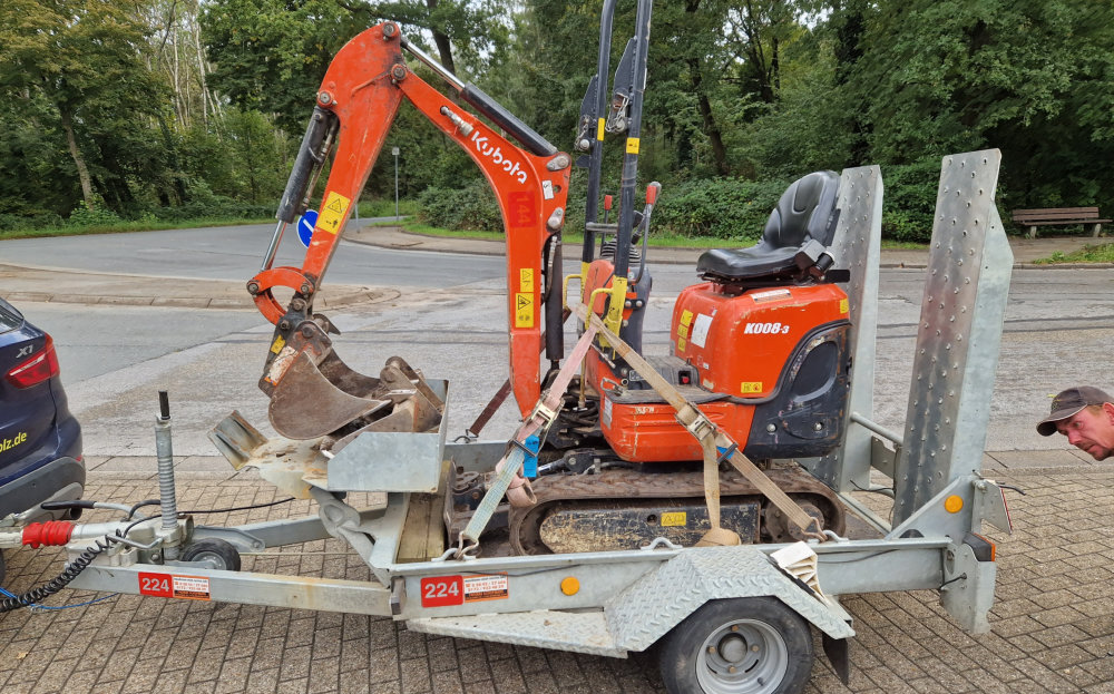 Erdarbeiten mit Bagger